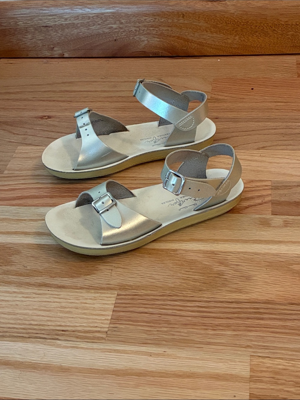 Salt Water Sandals by Hoy Girls Silver Ankle-Strap Dress Sandals